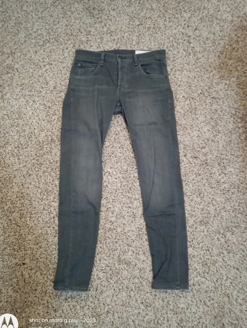 Anthropologie Rag & Bone Fit 1 Extra Slim Jean Skinny Grey Size 32 - Picture 2 of 10